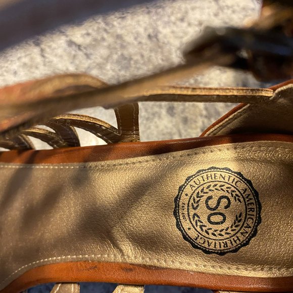 SO GLADIATOR BROWN LEATHER SANDALS WOMEN'S SIZE 10 - Picture 5 of 6